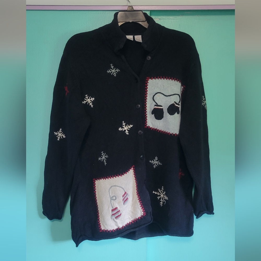 Cherokee Winter Mittens Cardigan Sweater